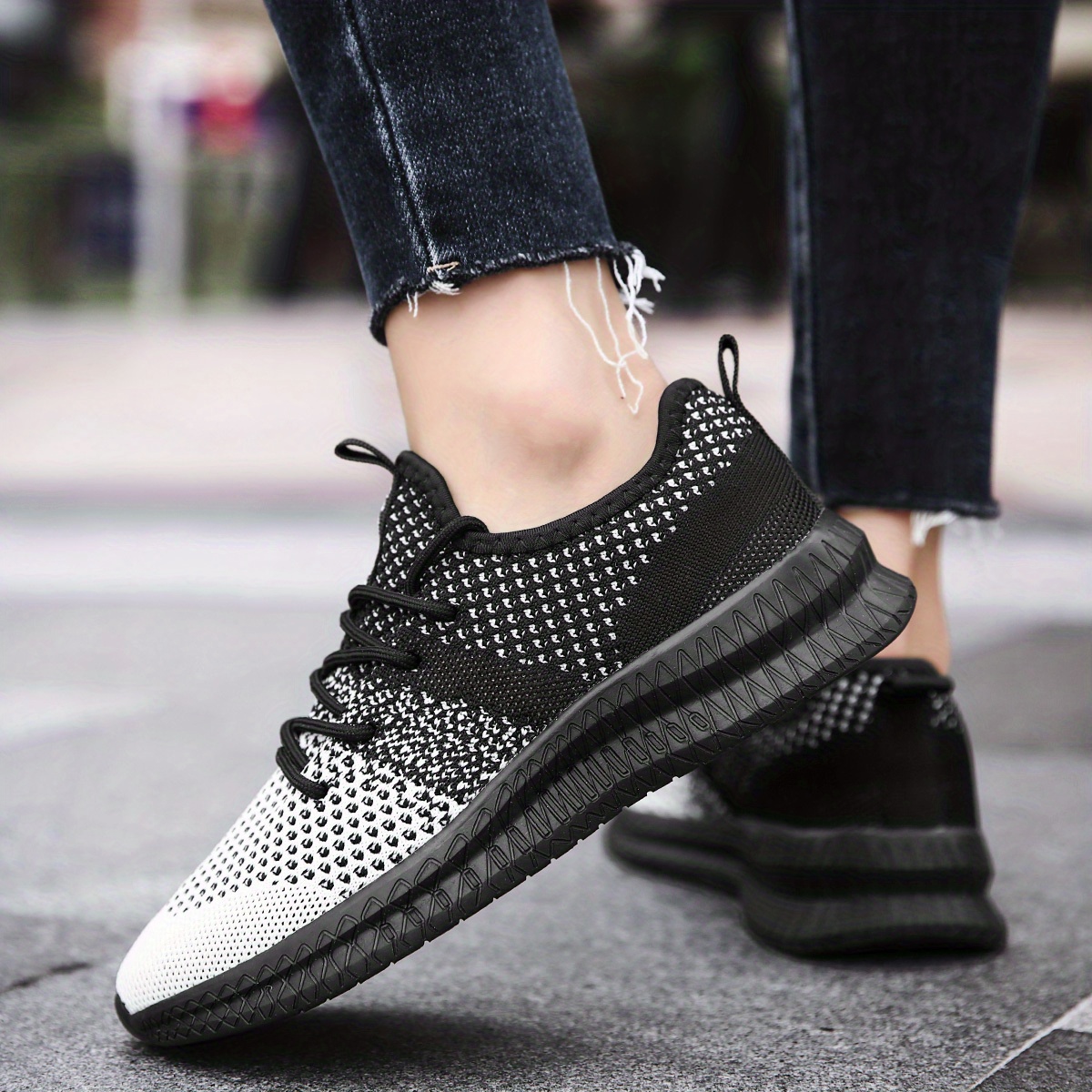 mens casual breathable lightweight mesh comfort athletic sneakers details 11