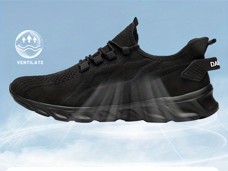 mens knit breathable lightweight running shoes couple outdoor walking sneakers spring and summer details 5